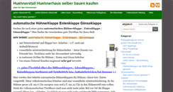 Desktop Screenshot of huehnerstall-huehnerhaus-selber-bauen-kaufen.de